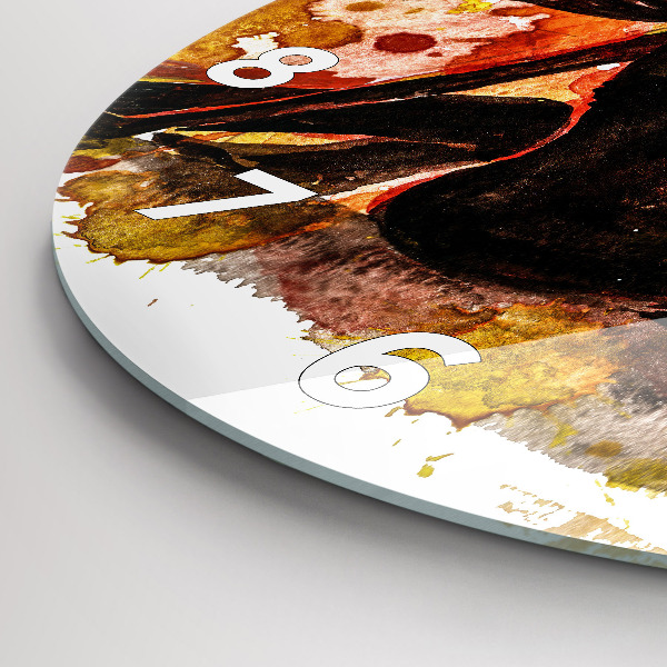 Wanduhr rund Liebe und ein verliebtes Paar