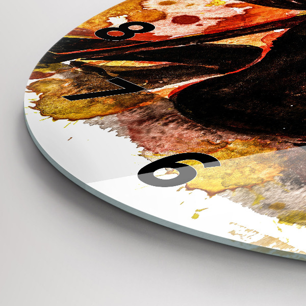 Wanduhr rund Liebe und ein verliebtes Paar