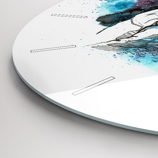 Wanduhr rund Abstrakter Astronaut