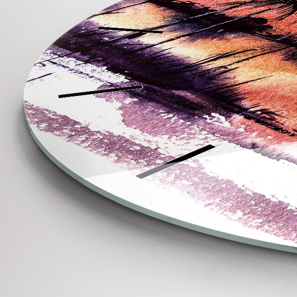 Wanduhr rund Tropische Landschaft