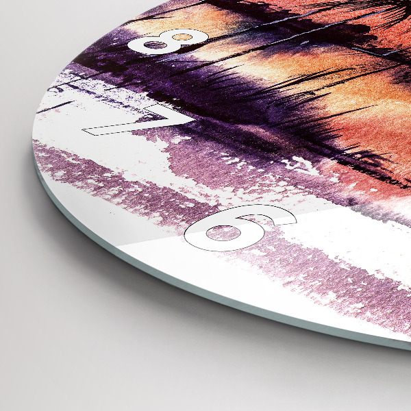 Wanduhr rund Tropische Landschaft