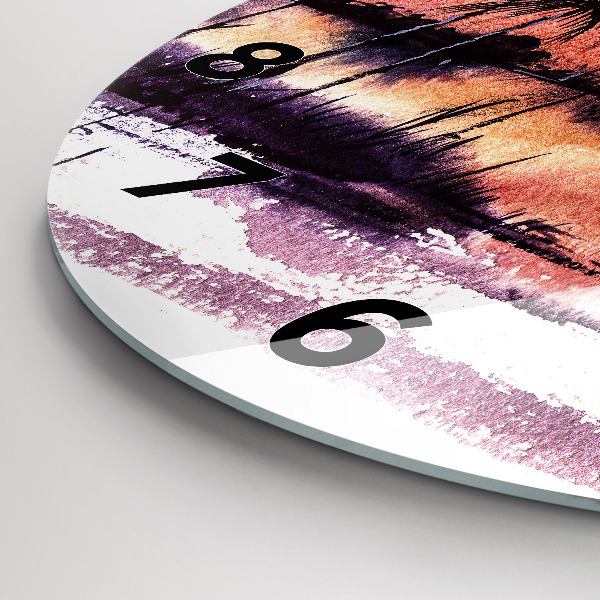 Wanduhr rund Tropische Landschaft