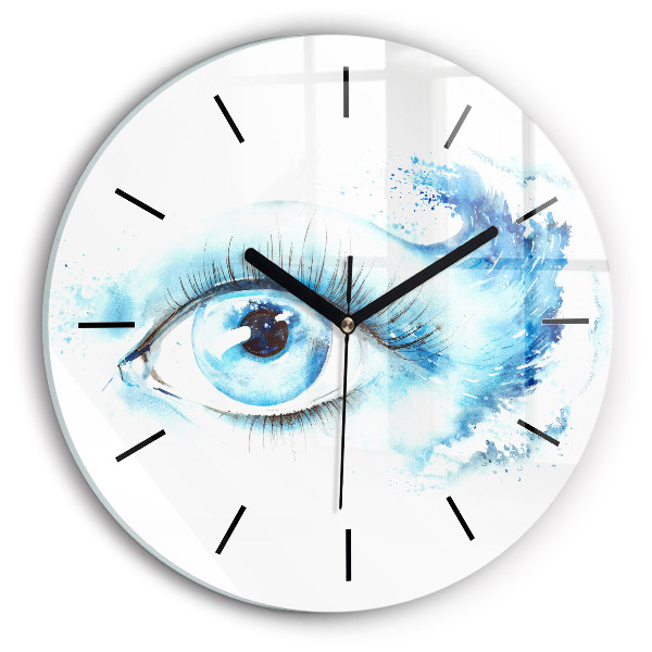 Wanduhr glas rund Auge des Meeres