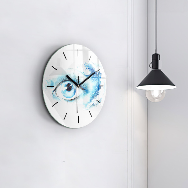 Wanduhr glas rund Auge des Meeres
