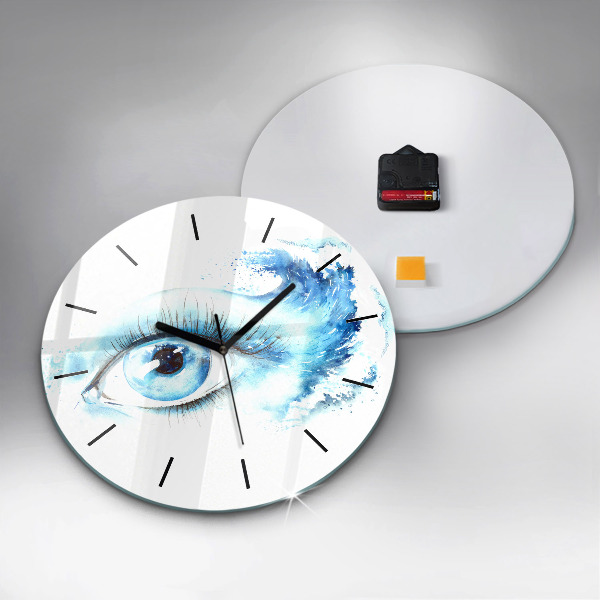 Wanduhr glas rund Auge des Meeres