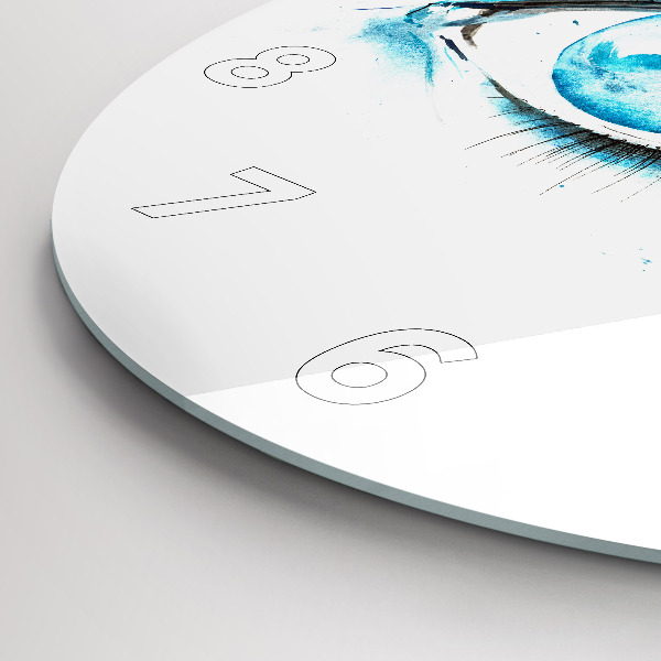 Wanduhr glas rund Auge des Meeres