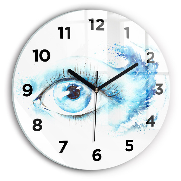 Wanduhr glas rund Auge des Meeres