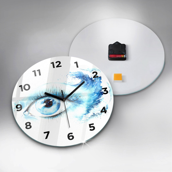 Wanduhr glas rund Auge des Meeres