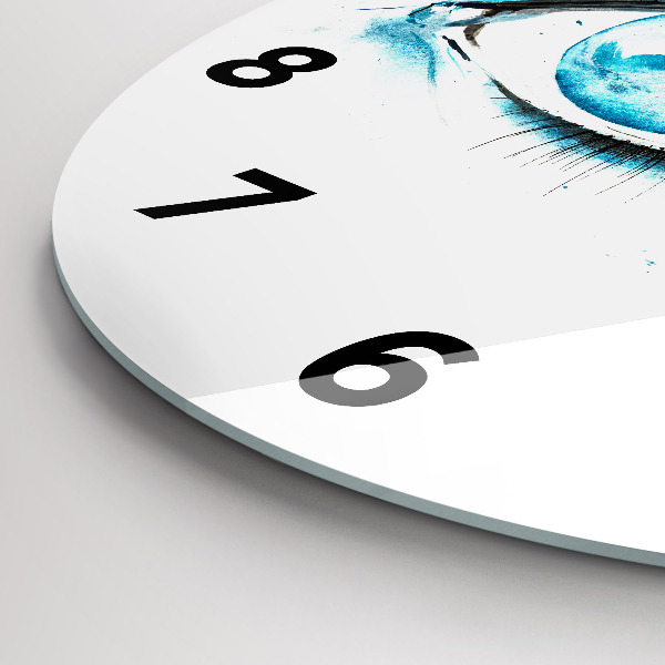 Wanduhr glas rund Auge des Meeres