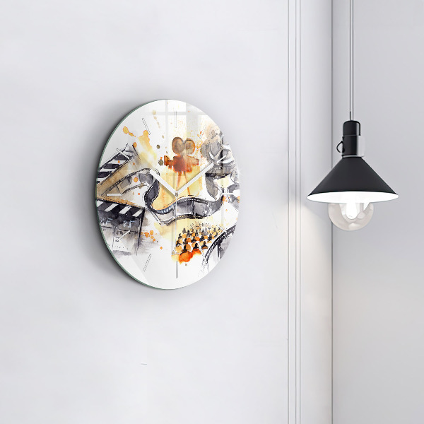 Wanduhr rund mit motiv Kinematographie Kamera