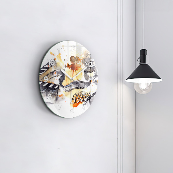 Wanduhr rund mit motiv Kinematographie Kamera