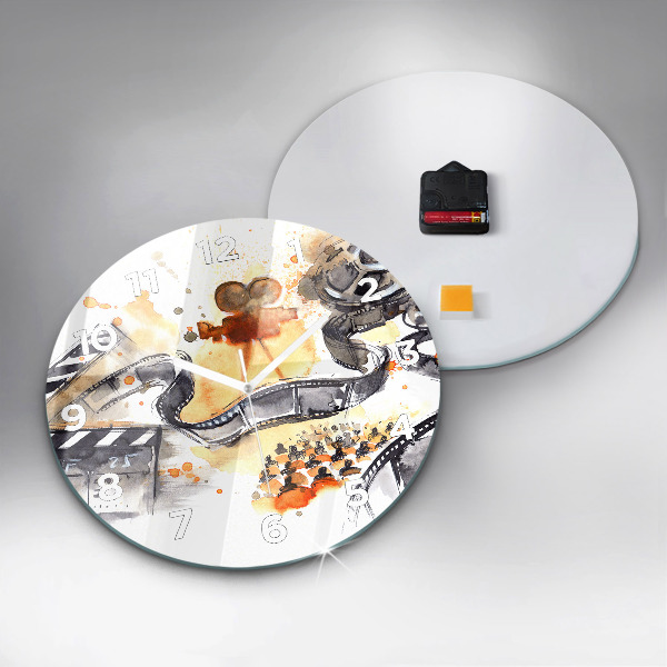 Wanduhr rund mit motiv Kinematographie Kamera