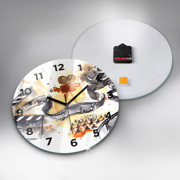 Wanduhr rund mit motiv Kinematographie Kamera