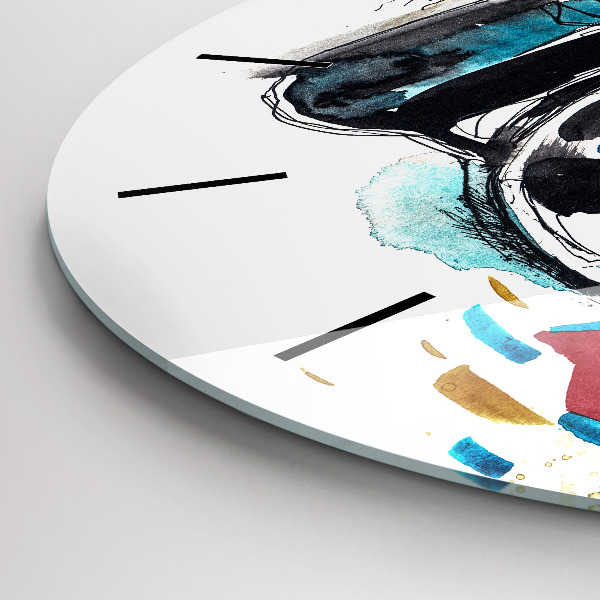 Wanduhr rund Fotografin mit Kamera