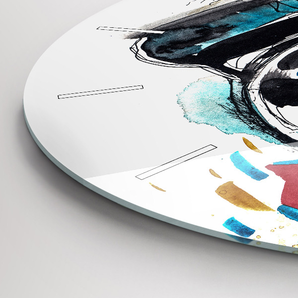 Wanduhr rund Fotografin mit Kamera