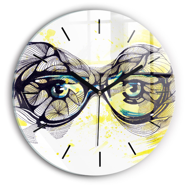 Wanduhr rund mit motiv Sonnenbrille