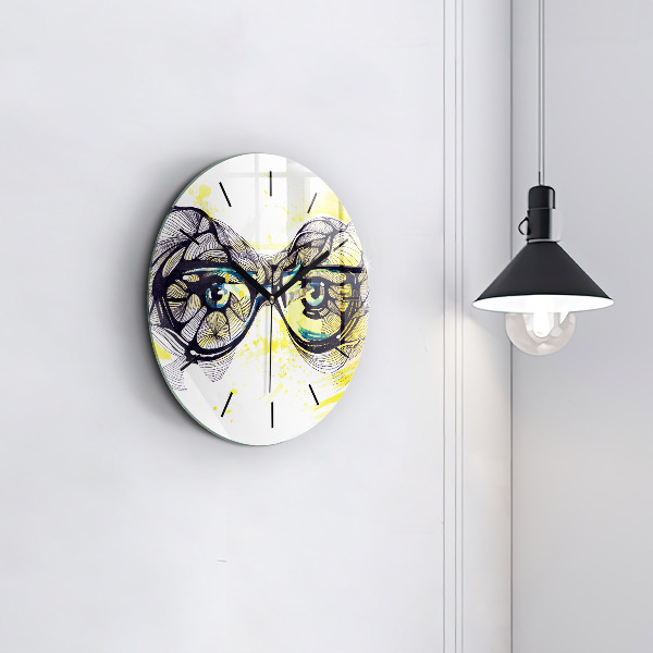 Wanduhr rund mit motiv Sonnenbrille