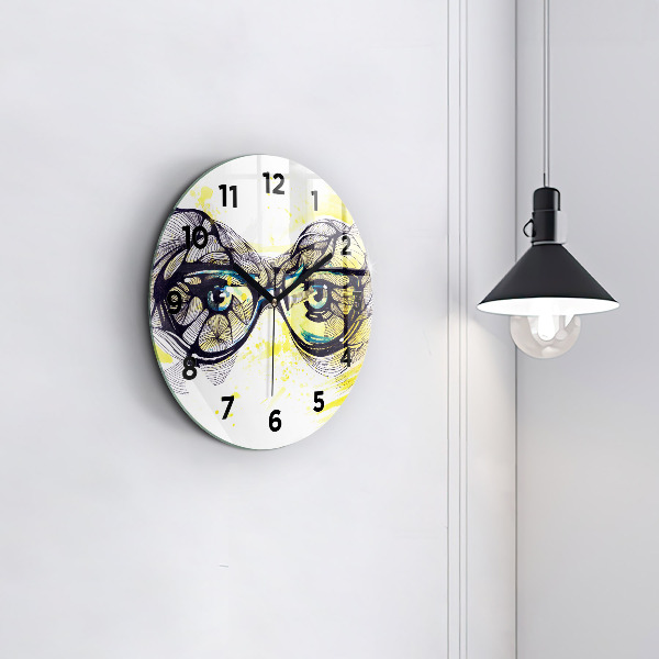 Wanduhr rund mit motiv Sonnenbrille