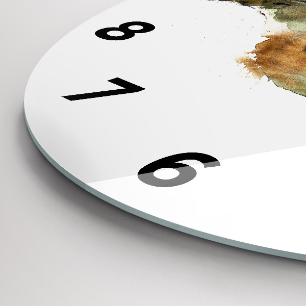 Wanduhr glas rund Vogel-Buch