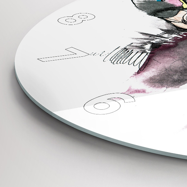 Wanduhr rund mit motiv Elch abstrakt