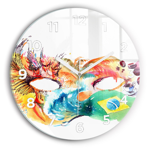 Wanduhr rund mit motiv Kultur - Flagge von Brasilien