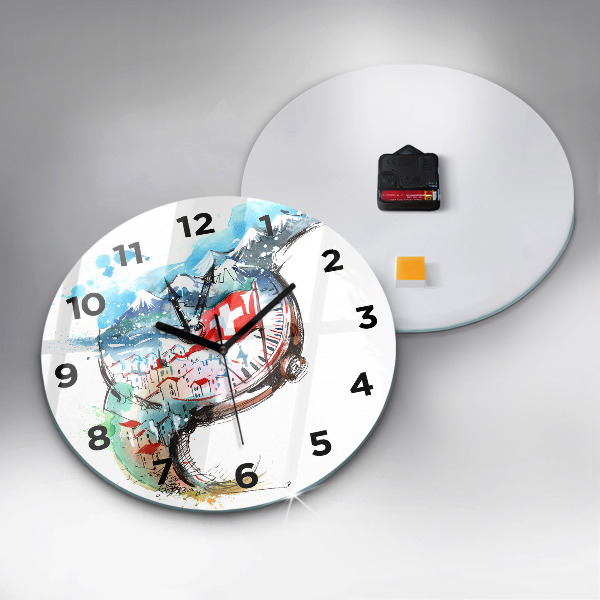 Wanduhr rund Schweizer Uhr