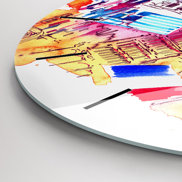 Wanduhr glas rund Attraktive Länder der Welt