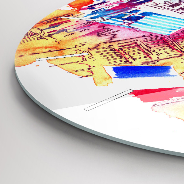 Wanduhr glas rund Attraktive Länder der Welt