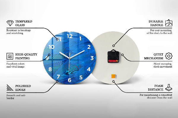 Wanduhr glas rund Attraktive Länder der Welt
