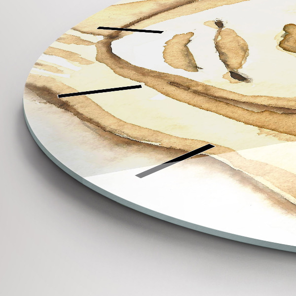 Wanduhr rund Porträt einer Frau