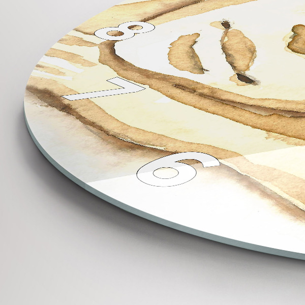 Wanduhr rund Porträt einer Frau