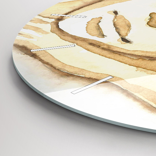 Wanduhr rund Porträt einer Frau