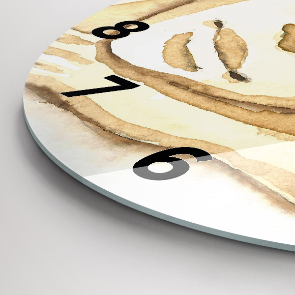 Wanduhr rund Porträt einer Frau