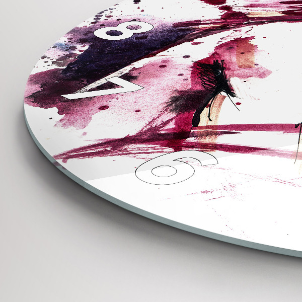 Wanduhr rund mit motiv Abstraktes Liebespaar