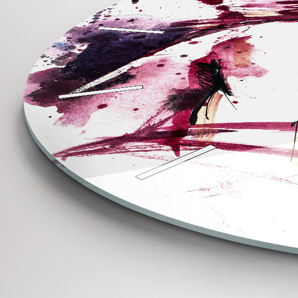 Wanduhr rund mit motiv Abstraktes Liebespaar