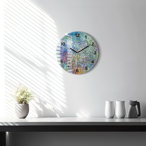 Wanduhr glas rund Abstrakt - Emotionen