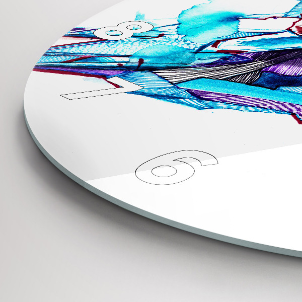 Wanduhr rund mit motiv Skifahrer