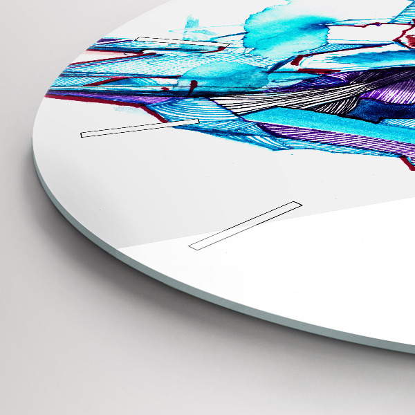 Wanduhr rund mit motiv Skifahrer