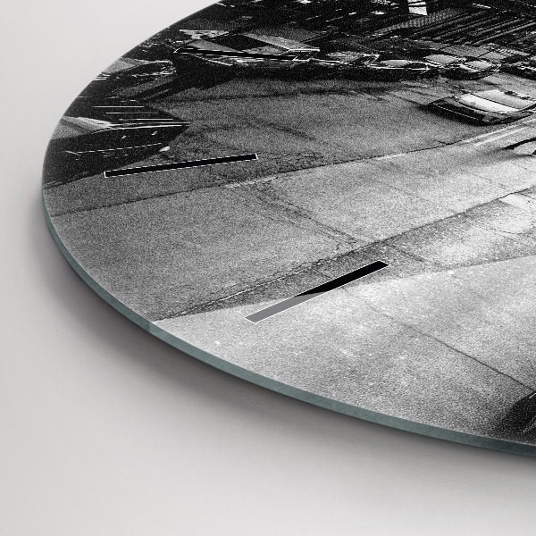 Wanduhr rund Straßen in Chicago