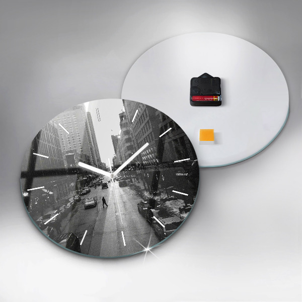 Wanduhr rund Straßen in Chicago