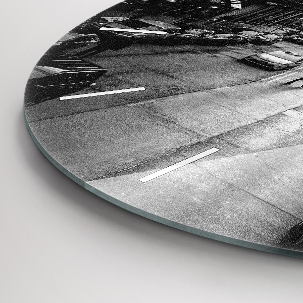 Wanduhr rund Straßen in Chicago