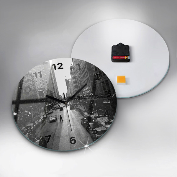 Wanduhr rund Straßen in Chicago