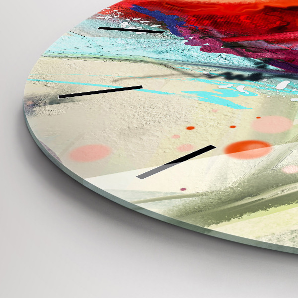 Wanduhr glas rund Reihen von Gewürzen