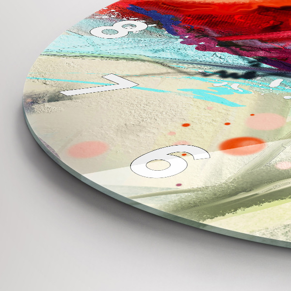 Wanduhr glas rund Reihen von Gewürzen