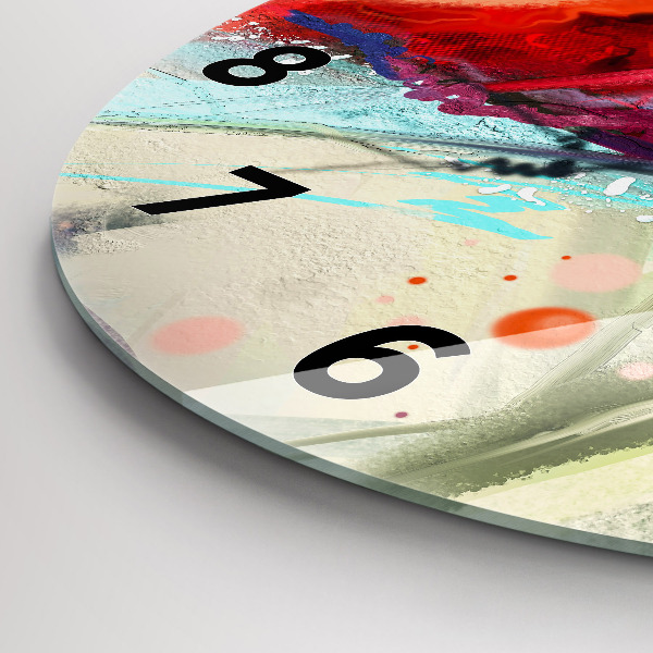 Wanduhr glas rund Reihen von Gewürzen