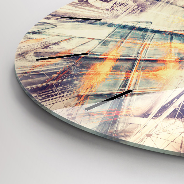 Wanduhr rund mit motiv Abstrakter Mechanismus