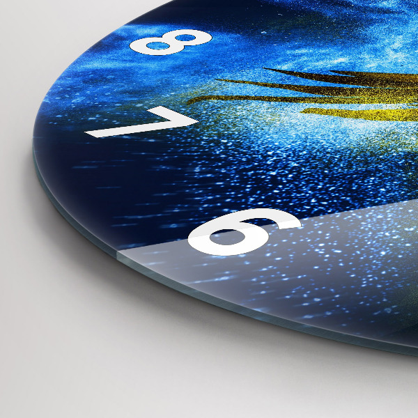 Wanduhr glas rund Bunter Papagei