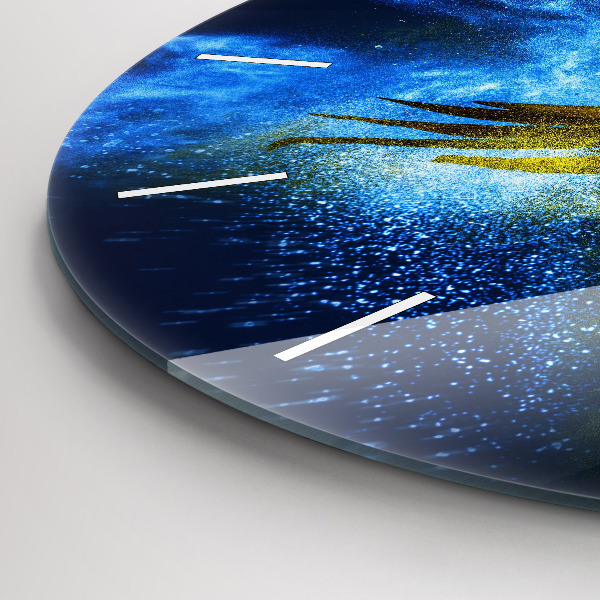 Wanduhr glas rund Bunter Papagei