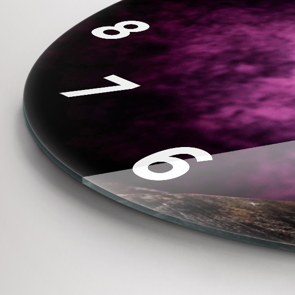 Wanduhr rund Weinglas