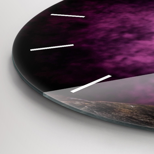 Wanduhr rund Weinglas